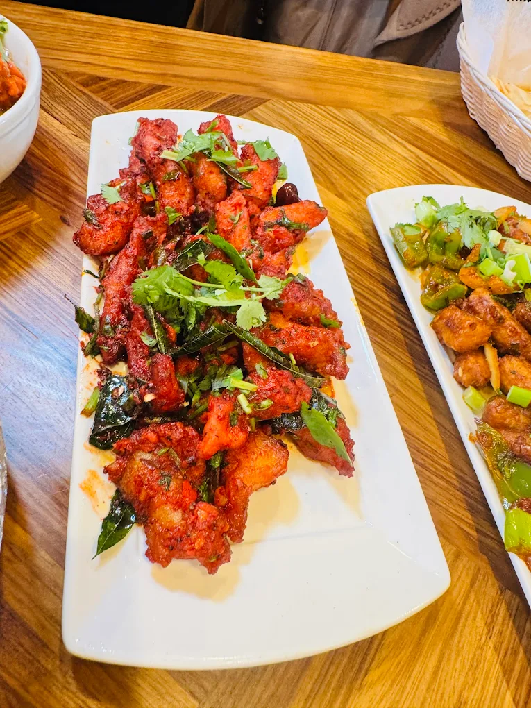 Indian dining table prepared for guests